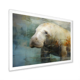 Grey Humble Manatee - Manatee Home Decor Art