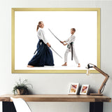 Martial Arts Teen Boy Fight Training Studio I - Martial Arts Canvas Wall Art