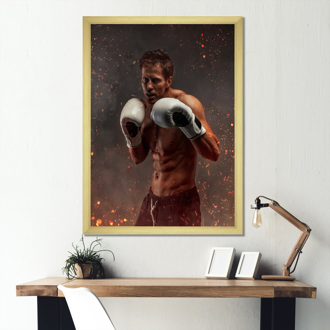 Portrait Martial Arts Fighter - Martial Arts Canvas Wall Art