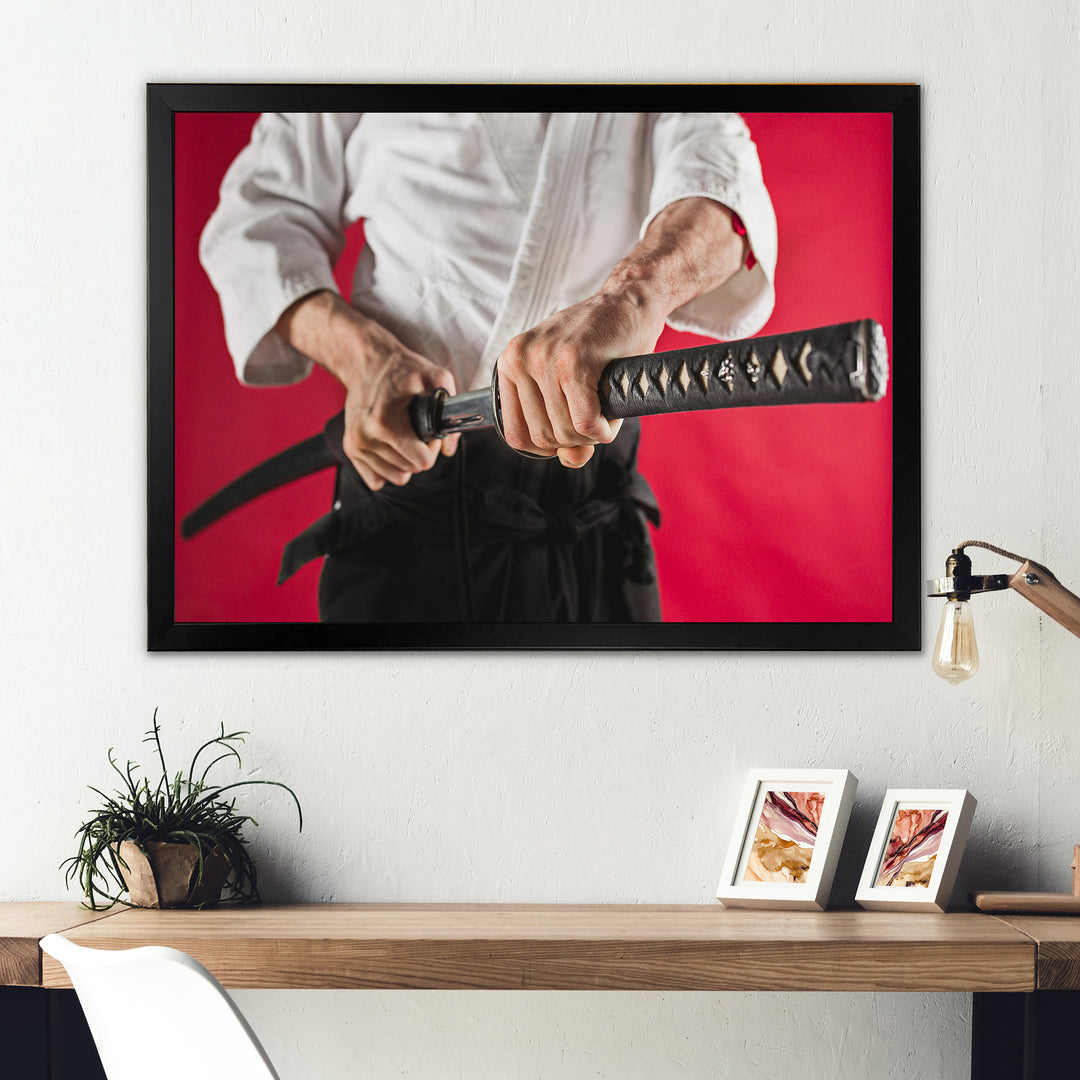 Man Training Aikido Martial Arts Studio - Martial Arts Canvas Wall Art