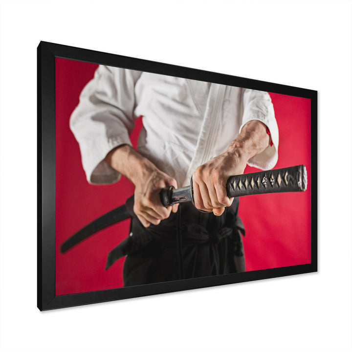 Man Training Aikido Martial Arts Studio - Martial Arts Canvas Wall Art