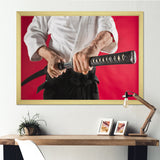Man Training Aikido Martial Arts Studio - Martial Arts Canvas Wall Art