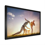 Martial Arts Karate Fighters Outdoors - Martial Arts Canvas Wall Art
