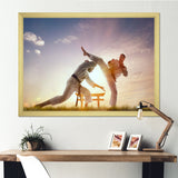 Martial Arts Karate Fighters Outdoors - Martial Arts Canvas Wall Art