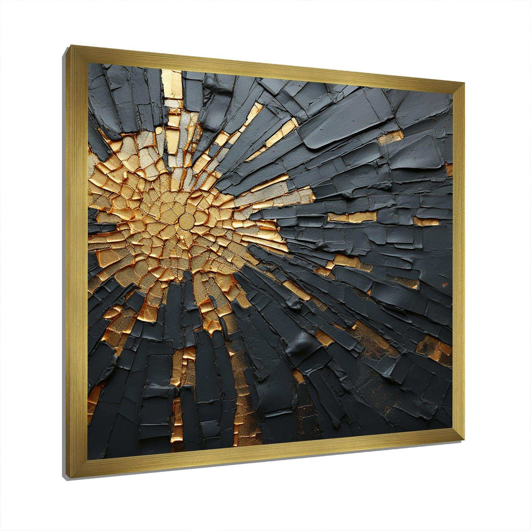 Black And Gold Abstract Meditation II - Abstract Canvas Wall Art