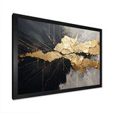 Black And Gold Abstract Meditation I - Abstract Canvas Wall Art