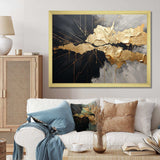 Black And Gold Abstract Meditation I - Abstract Canvas Wall Art