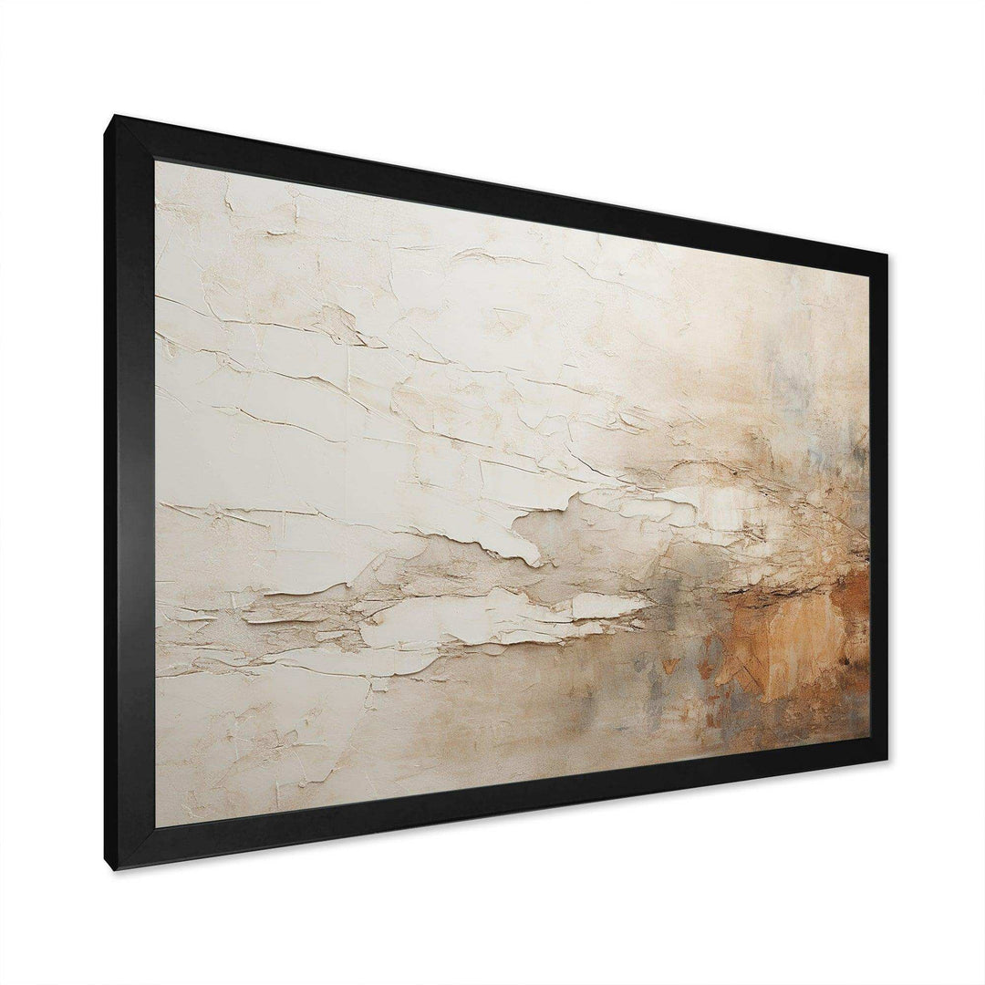 Beige And Brown Paint Fusion - Abstract Canvas Wall Art