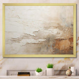 Beige And Brown Paint Fusion - Abstract Canvas Wall Art