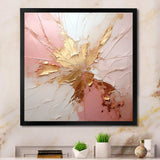 Gold And Pink Paint Fusion - Abstract Canvas Wall Art