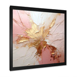 Gold And Pink Paint Fusion - Abstract Canvas Wall Art