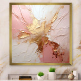 Gold And Pink Paint Fusion - Abstract Canvas Wall Art