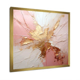 Gold And Pink Paint Fusion - Abstract Canvas Wall Art