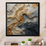 Gold And Beige River Spiral - Abstract Canvas Wall Art