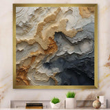 Gold And Beige River Spiral - Abstract Canvas Wall Art