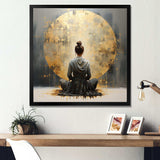 Minimalism Meditation Pose I - Spiritual Canvas Wall Art