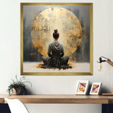 Minimalism Meditation Pose I - Spiritual Canvas Wall Art