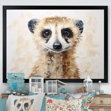 Minimalism Meercat Portrait - Meercat Wall Decor