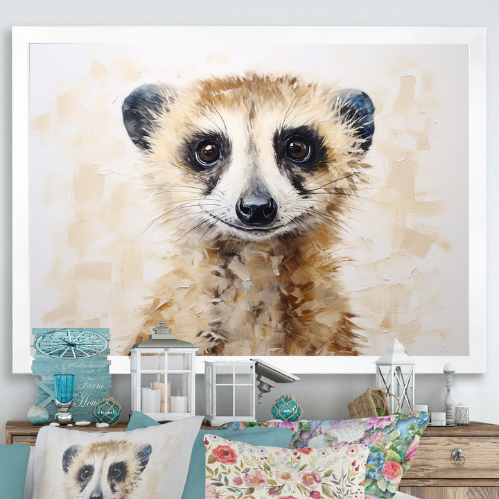 Minimalism Meercat Portrait - Meercat Wall Decor