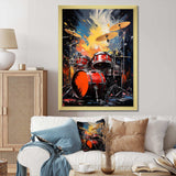 Popart Music Drums - Music Canvas Wall Art