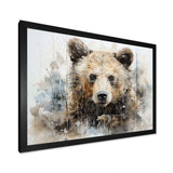 Bear Portrait Necessities - Abstract Canvas Wall Art