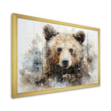 Bear Portrait Necessities - Abstract Canvas Wall Art