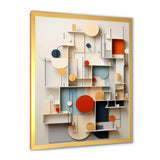 Abstract Geometric White And Blue Essential Forms - Abstract Canvas Wall Art