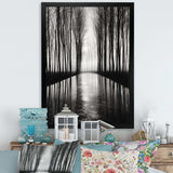 Black And White Forest Silence Photography III - Landscapes Canvas Wall Art