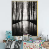 Black And White Forest Silence Photography III - Landscapes Canvas Wall Art