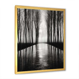 Black And White Forest Silence Photography III - Landscapes Canvas Wall Art