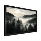 Mysterious Misty Mountain Morning - Abstract Canvas Wall Art