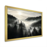 Mysterious Misty Mountain Morning - Abstract Canvas Wall Art