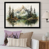 Watercolor Mountain Dreamscape - Landscapes Canvas Wall Art