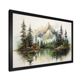 Watercolor Mountain Dreamscape - Landscapes Canvas Wall Art