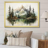 Watercolor Mountain Dreamscape - Landscapes Canvas Wall Art