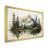 Watercolor Mountain Dreamscape - Landscapes Canvas Wall Art