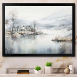 Grey And Beige Modern Scandinavian Scenery Silence - Landscapes Canvas Wall Art