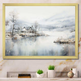 Grey And Beige Modern Scandinavian Scenery Silence - Landscapes Canvas Wall Art