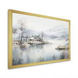 Grey And Beige Modern Scandinavian Scenery Silence - Landscapes Canvas Wall Art