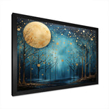 Azure Ascension Moonlight Forest - Fantasy Canvas Wall Art