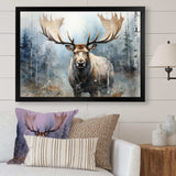 Majestic Moose In Forest - Animals Canvas Wall Art