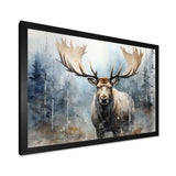 Majestic Moose In Forest - Animals Canvas Wall Art