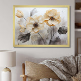 Minimalism Morning Glory - Floral Canvas Wall Art