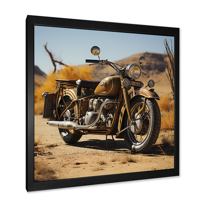 Dessert Vintage Bike - Motorcycle Canvas Wall Art