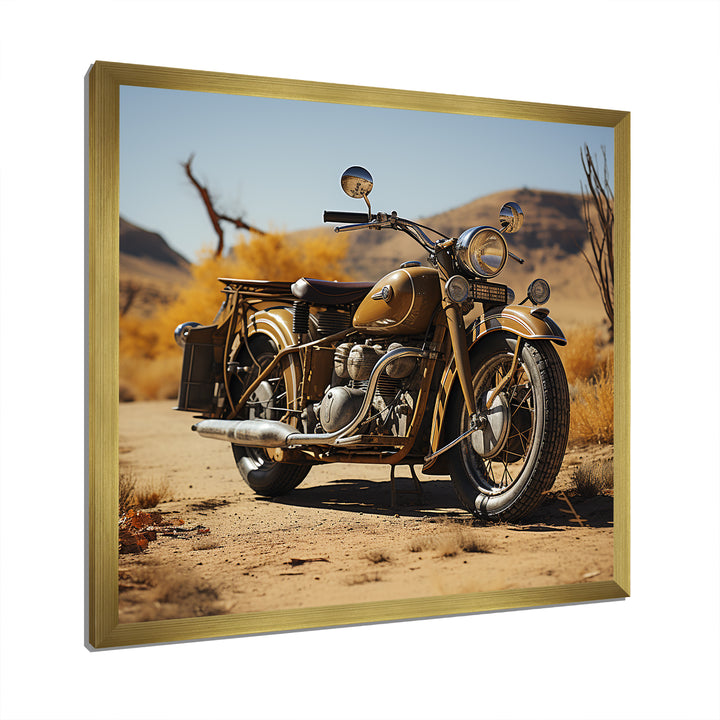 Dessert Vintage Bike - Motorcycle Canvas Wall Art
