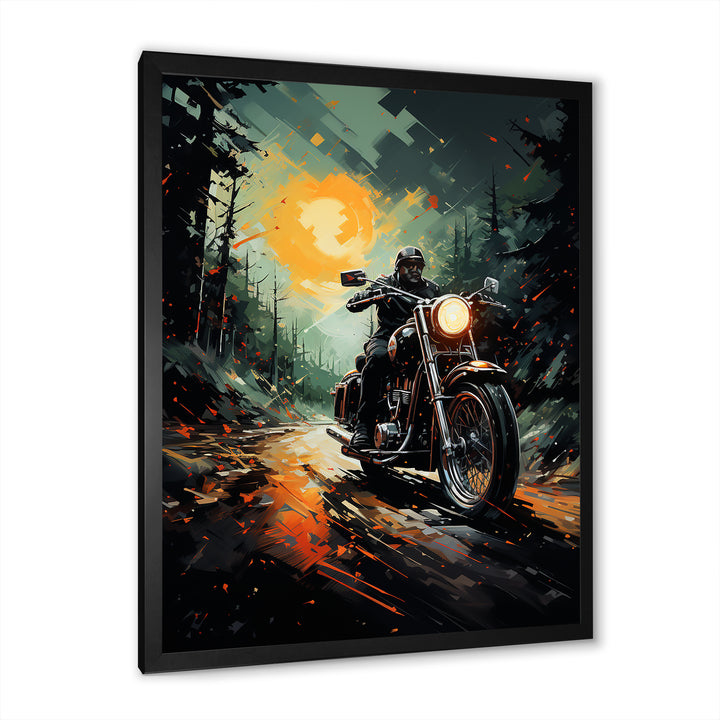 Vintage Dirty Bike Memory On The Road - Motorcycle Canvas Wall Art