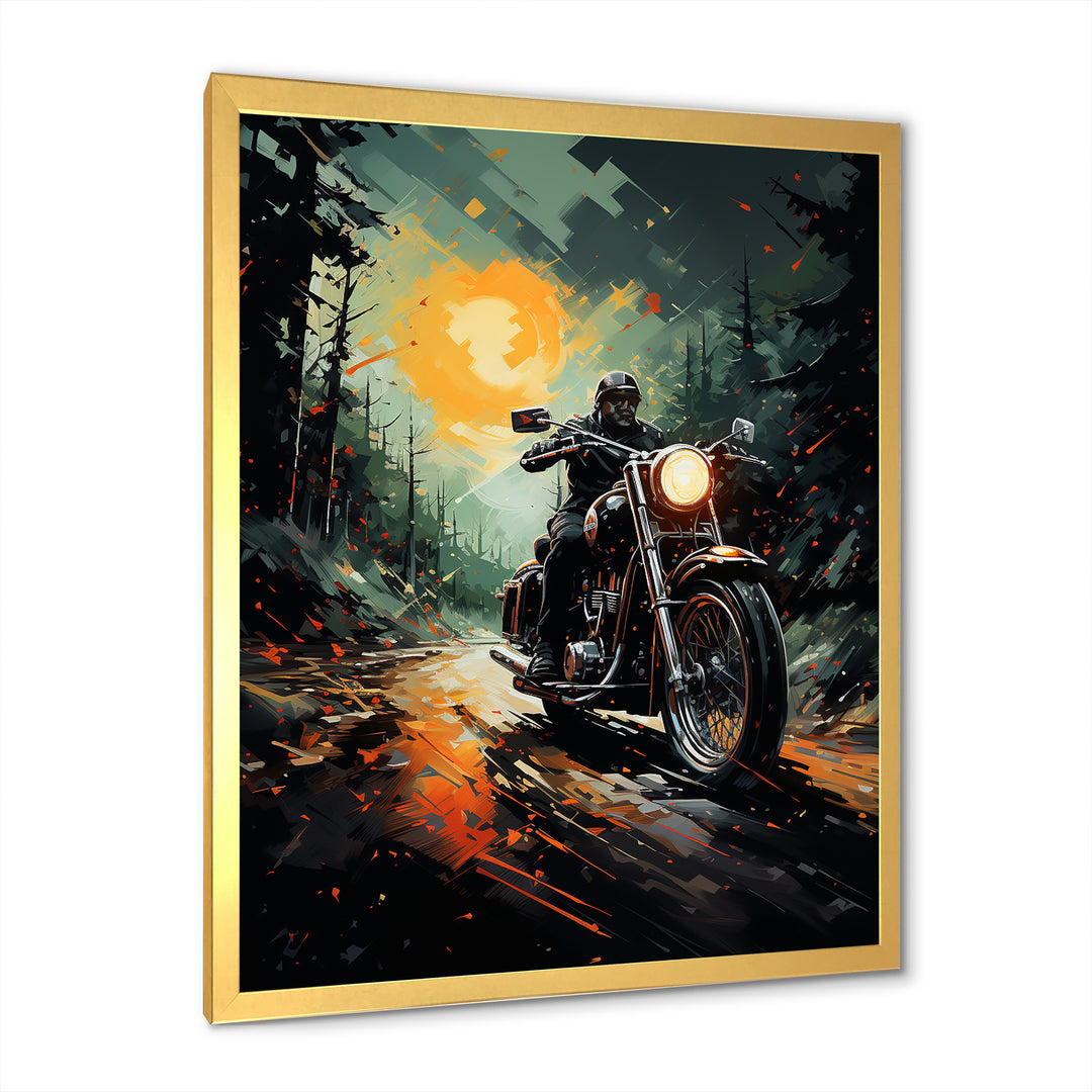 Vintage Dirty Bike Memory On The Road - Motorcycle Canvas Wall Art