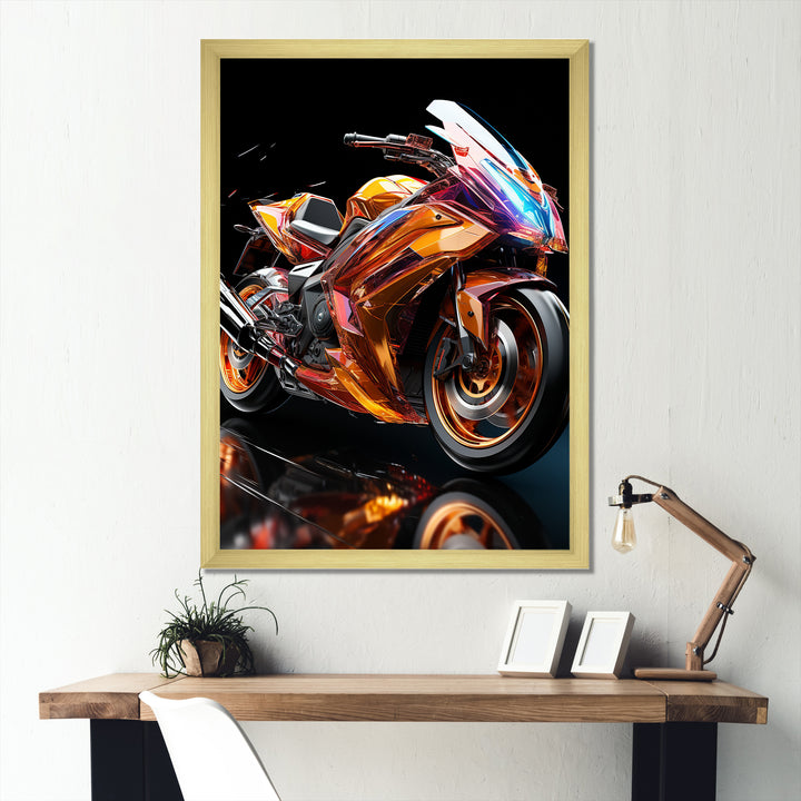 A Speed Motorcycle Adventure - Motorcycle Canvas Wall Art