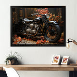 Noir Motorcycle Mystery - Motorcycle Canvas Wall Art
