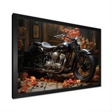 Noir Motorcycle Mystery - Motorcycle Canvas Wall Art